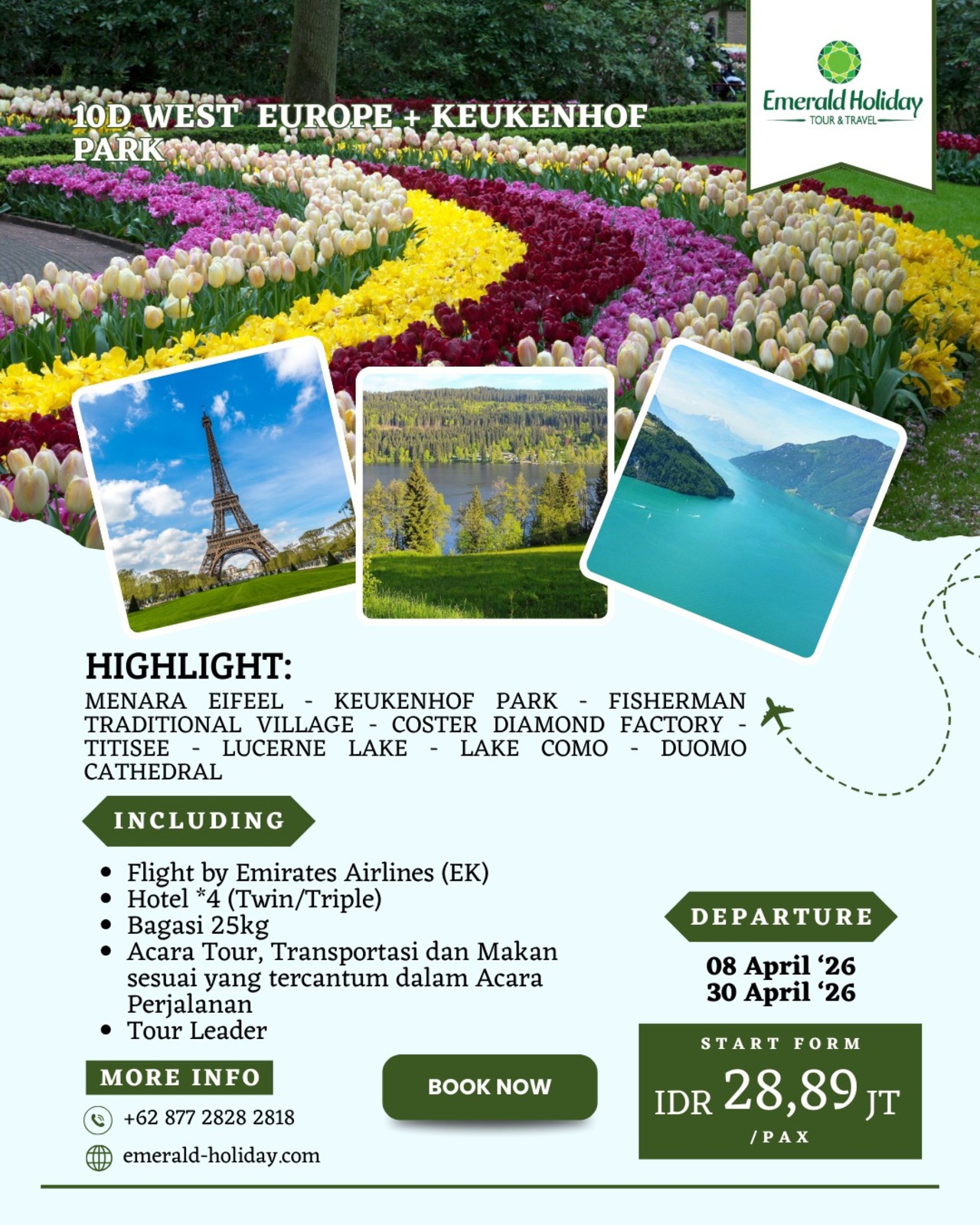 WEST EUROPE + KEUKENHOF PARK